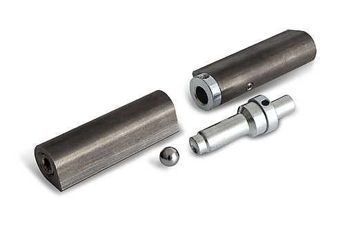 Aanlaspaumelle 3D verstelbaar Ø 20 mm blank staal