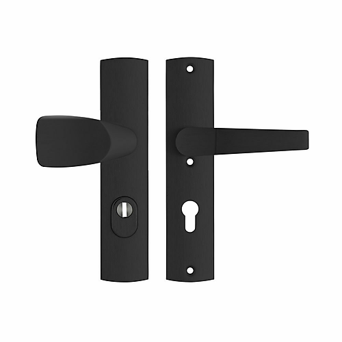 AXA Veiligeheidsbeslag Curve/S-KNOP omkeerbaar PC72 Zwart