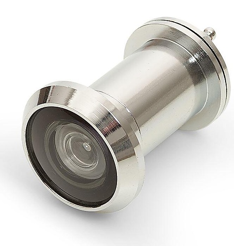 Deurspion Big Eye 200graden 35-60mm messing chroom