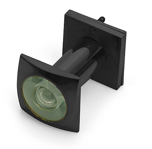 Deurspion vierkant 200 graden 40-65mm zwart