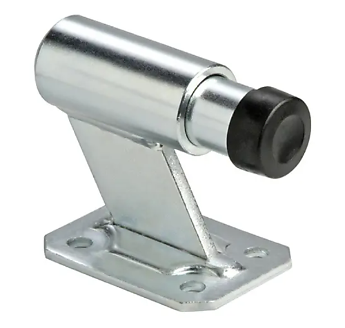 Eindstop met veer en bevestigingsplaat voor draaipoort