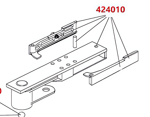 Faac ontgrendelingsarm 110 graden voor 770N (fr)