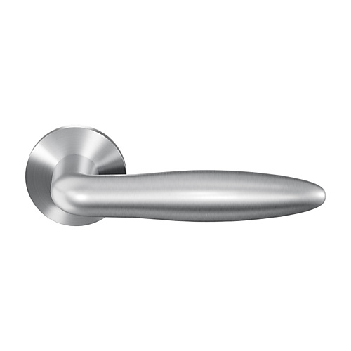 GPF135VR Sigaar model deurkruk op rozet 53x6 mm RVS geborsteld