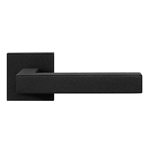 GPF8216.61-02 zwart deurkruk Zaki+ op vierkante rozet