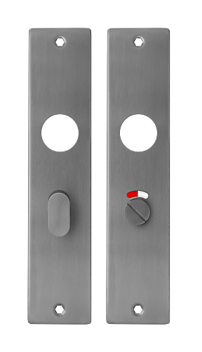 Langschild met toiletsluiting vrij-bezet RVS304 IND-431