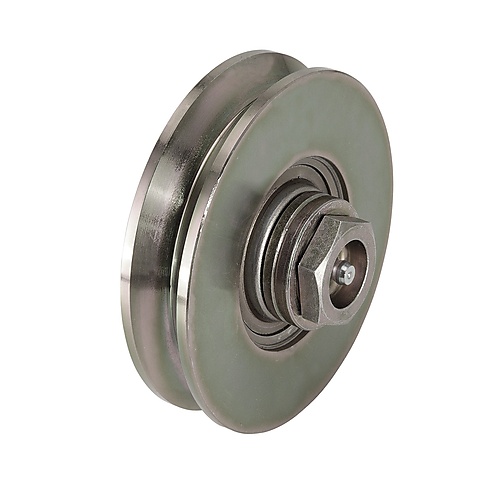 Loopwiel met V-groef enkel gelagerd