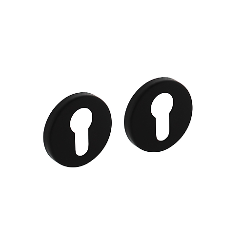 Rozet profielcilindergat 50x7mm aluminium zwart (fr)