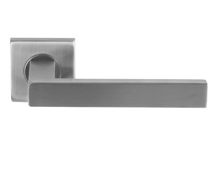 RVS Deurkruk op vierkant rozet haaks IND-210