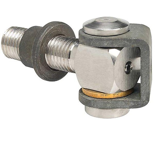 RVS scharnier met stalen u beugel en lasmoer (fr)