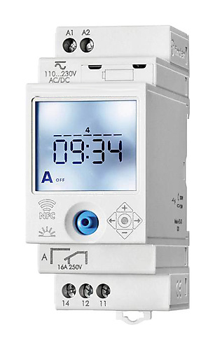 Schakelklok DIN met NFC interface (fr)