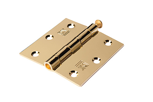 Scharnier met losse pen 76x76 mm vermessingd (fr)