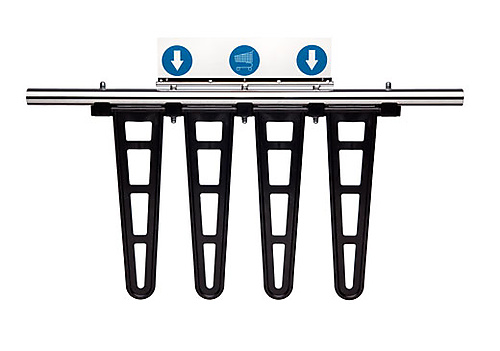 Sign bord en houder - winkelwagendoorgang (fr)